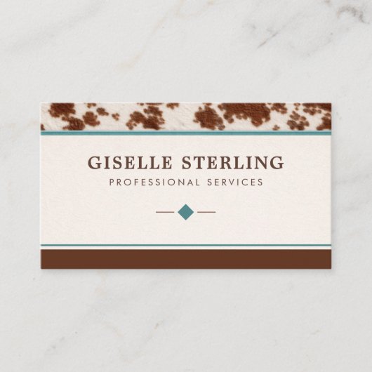 Carte De Visite Western Leather Cowhide (Devant)