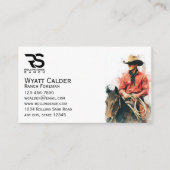 Carte De Visite Western Professional Rancher (Devant)