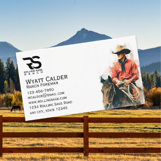 Carte De Visite Western Professional Rancher