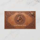 Carte de visite Western Rustique Cuir Cheval Campa (Devant)