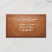 Carte de visite Western Rustique Cuir Cheval Campa (Dos)
