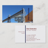 Carte de visite WH-M d'entrepreneur de cadre en (Devant / Derrière)