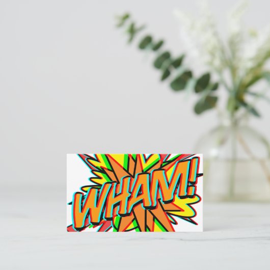 Carte De Visite WHAM 3D Fun Retro Comic Book (Debout devant)