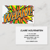 Carte De Visite WHAM Bande dessinée rétro amusante 3D (Devant / Derrière)