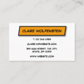 Carte De Visite WHAM Fun Retro Comic Book (Dos)