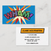 Carte De Visite WHAM Fun Retro Comic Book (Devant / Derrière)