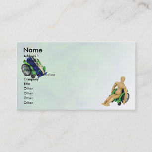 Carte De Visite WheelchairCrutches, nom, adresse 1, adresse 2,…