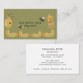 Carte De Visite Whimsical apiary Beekeeper Honey Products (Devant / Derrière)