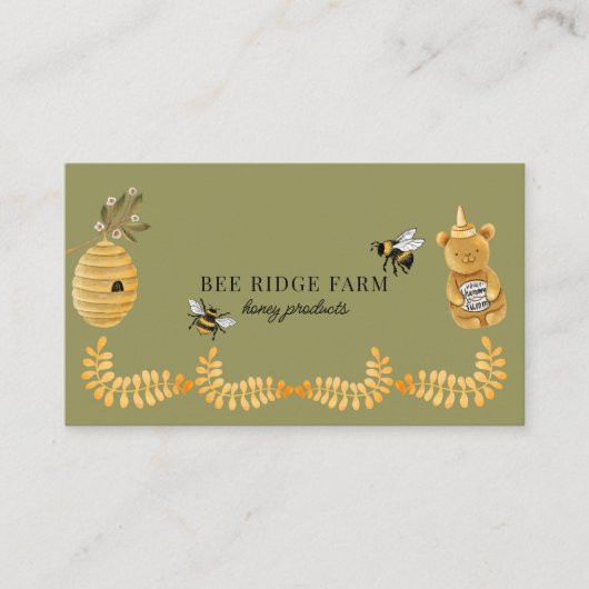 Carte De Visite Whimsical apiary Beekeeper Honey Products (Devant)