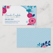Carte De Visite WHIMSICAL BOTANIQUE nature florale couleurs d'hive (Devant / Derrière)