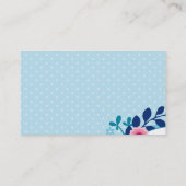 Carte De Visite WHIMSICAL BOTANIQUE nature florale couleurs d'hive (Dos)