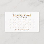 Carte De Visite Whimsical Bread Home Bakery Loyalty Rewards (Dos)