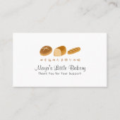 Carte De Visite Whimsical Bread Home Bakery Loyalty Rewards (Devant)