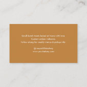Carte De Visite Whimsical Bread Home Bakery Small Business (Dos)