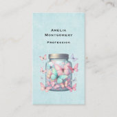 Carte De Visite Whimsical Butterflies in a Jar (Devant)