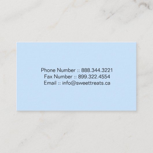 Carte De Visite Whimsical Celestial Blue Moon Cupcake (Dos)