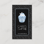 Carte De Visite Whimsical Celestial Blue Moon Cupcake (Devant)