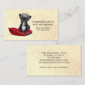 Carte De Visite Whimsical Chien Animaux de compagnie Embarquement  (Devant / Derrière)