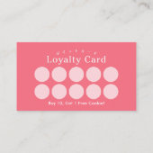 Carte De Visite Whimsical Cookies Watercolor Bakery Loyalty (Dos)
