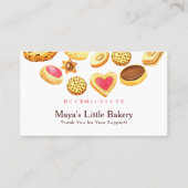 Carte De Visite Whimsical Cookies Watercolor Bakery Loyalty (Devant)