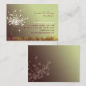 Carte De Visite Whimsical Dandelion Professionnel (Devant / Derrière)