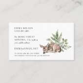 Carte De Visite Whimsical Deer Childcare Business Card (Dos)
