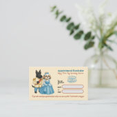 Carte De Visite Whimsical  Dog Grooming Appointment Reminder Card (Debout devant)