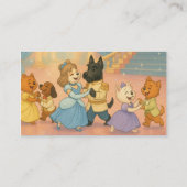 Carte De Visite Whimsical  Dog Grooming Appointment Reminder Card (Dos)