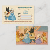 Carte De Visite Whimsical  Dog Grooming Appointment Reminder Card (Devant / Derrière)