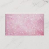 Carte De Visite WHIMSICAL ethereal bokeh fancy cadre gris rose (Dos)