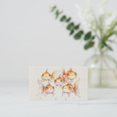 Carte De Visite Whimsical Floating Goldfish (Debout devant)