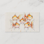 Carte De Visite Whimsical Floating Goldfish (Devant)
