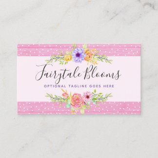 Carte De Visite Whimsical Floral Roses & Rustic Rose Wood Girl