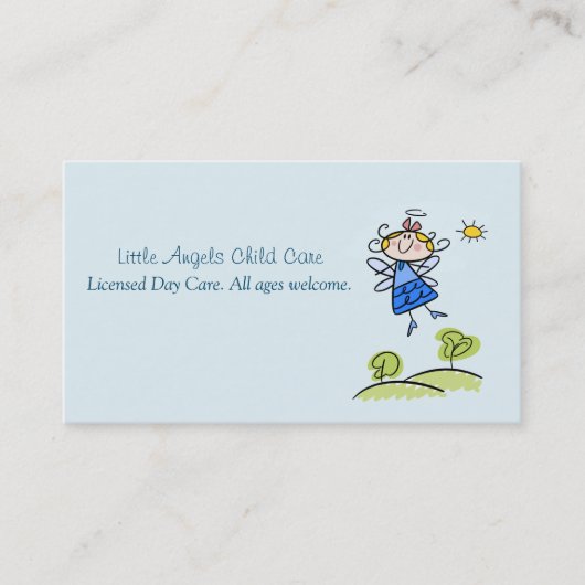 Carte De Visite Whimsical Happy Angel Fairy Flying Dehors (Devant)