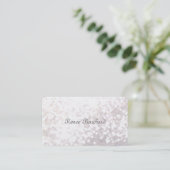 Carte De Visite Whimsical Soft White Parties scintillant Bokeh Chi (Debout devant)