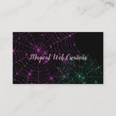 Carte De Visite Whimsical Spider Web Pet Shop Service d'éleveur (Devant)