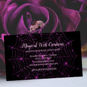 Carte De Visite Whimsical Spider Web Pet Shop Service d'éleveur