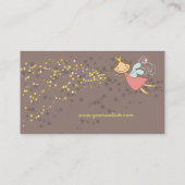 Carte De Visite Whimsical Sweet Rose Fairy Princesse & Étoiles mag (Dos)