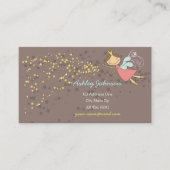 Carte De Visite Whimsical Sweet Rose Fairy Princesse & Étoiles mag (Devant)