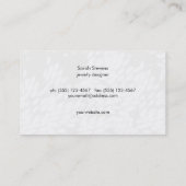 Carte De Visite Whimsical White feuilles noir tableau noir (Dos)