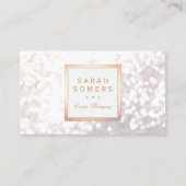 Carte De Visite Whimsical White Parties scintillant Bokeh Elegant  (Devant)