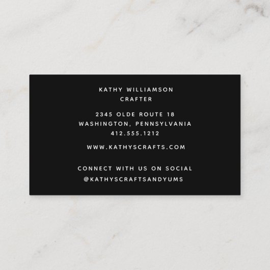 Carte De Visite Whimsy Gingerbread et Noël vert (Dos)