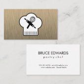 Carte De Visite Whisk à broche Casquette Chefs (Devant / Derrière)