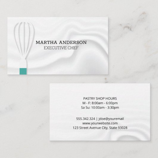 Carte De Visite Whisk | Arrière - plan idiot (Devant / Derrière)