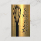 Carte De Visite Whisk | Arrière - plan métal or (Devant)