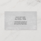 Carte De Visite Whisk | Arrière - plan texturé gris (Dos)