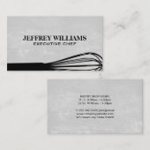 Carte De Visite Whisk | Arrière - plan texturé gris (Devant / Derrière)