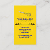 Carte De Visite Whisk Chef & Caterer at the Bakery | Blush & Gold (Dos)