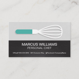 Carte De Visite Whisk Chef culinaire   Propriétaire du restaurant