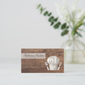 Carte De Visite Whisk | Chef pâtissier | Bois | Baker (Debout devant)